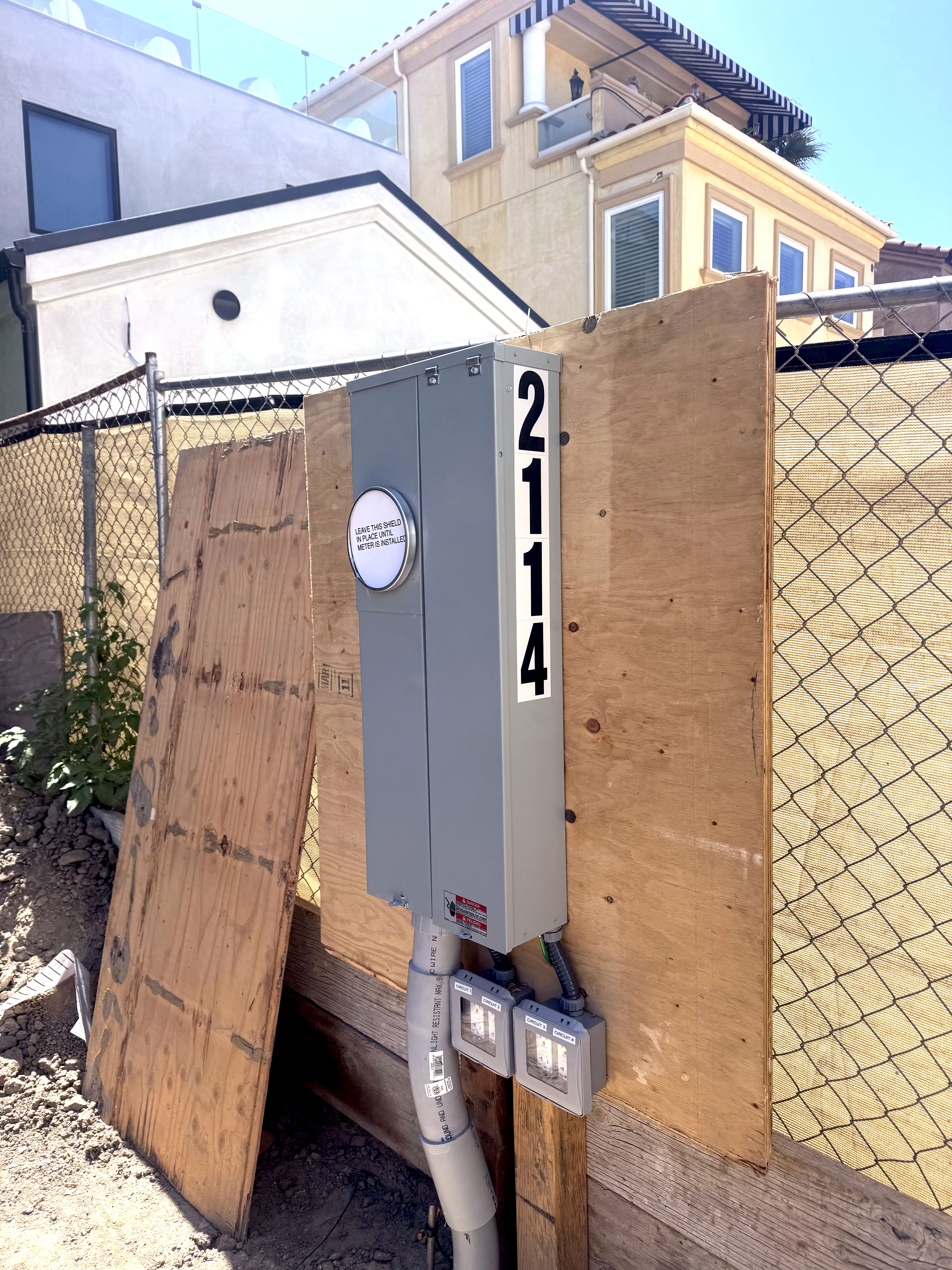 Electric Panel in New Construction Frame